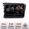 Navigatie Honda Civic 2012-2015 5960Pro-132 Android Octa Core Qualcomm 2K Qled 8+128 DTS DSP 360 4G Optical CarStore Technology