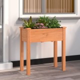VidaXL Jardinieră cu căptușeală, maro, 71x37x76 cm, lemn masiv de brad