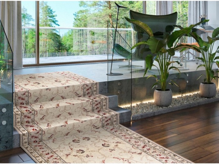 Traversa Covor, Lotos 523, Bej, Latime 100 cm, Diverse Lungimi, 1800 gr/mp