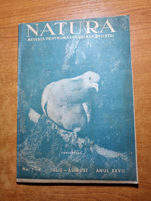 natura iulie-august 1938-lacul termal petea,rxpozitia internationala paris foto