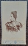 FOTOGRAFIE CDV - PORTRET FEMEIE - ATELIER I. SPIRESCU BUCURESCI, MAI RARA, Romania pana la 1900, Portrete