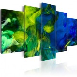 Cumpara ieftin Tablou - Dance of Green Flames 200x100 cm