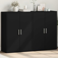 vidaXL Dulapuri, 2 buc., negru, 60x31x84 cm, lemn prelucrat