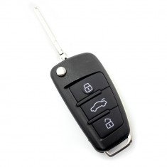 CARGUARD - Audi - model nou - carcasa cheie tip briceag, cu 3 butoane foto