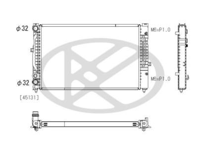 Radiator Audi A4 00, A6 04, A6 01; Skoda Superb 08; Vw Passat 05, Passat 00, motor: 1.6, 1.8, 1.8 T, 1.9 TD, 1.9 TDI, 630x397x34, Koyorad, Aluminiu/ foto