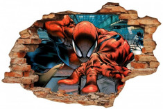 Sticker Wall Crack Spiderman 1 - 120 x 80 cm foto