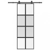 VidaXL Ușă glisantă cu set de feronerie sticlă temperată și aluminiu