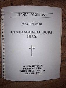 Sfanta scriptura Noul testament evanghelia dupa Ioan Transcriere in Braille foto