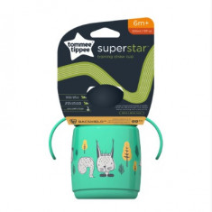 Cana Tommee Tippee Sippee cu protectie Bacshield si capac 300 ml Verde 1 buc