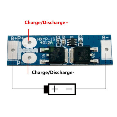 Modul protectie incarcare 1x 18650 12A BMS 1S foto