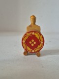 # Miniatură butoiaș / plosca &ndash; Artizanat vintage, 5 cm, lemn pictat manual