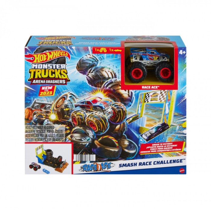 Hot wheels monster trucks entry challenge arena smashers provocarea smash race