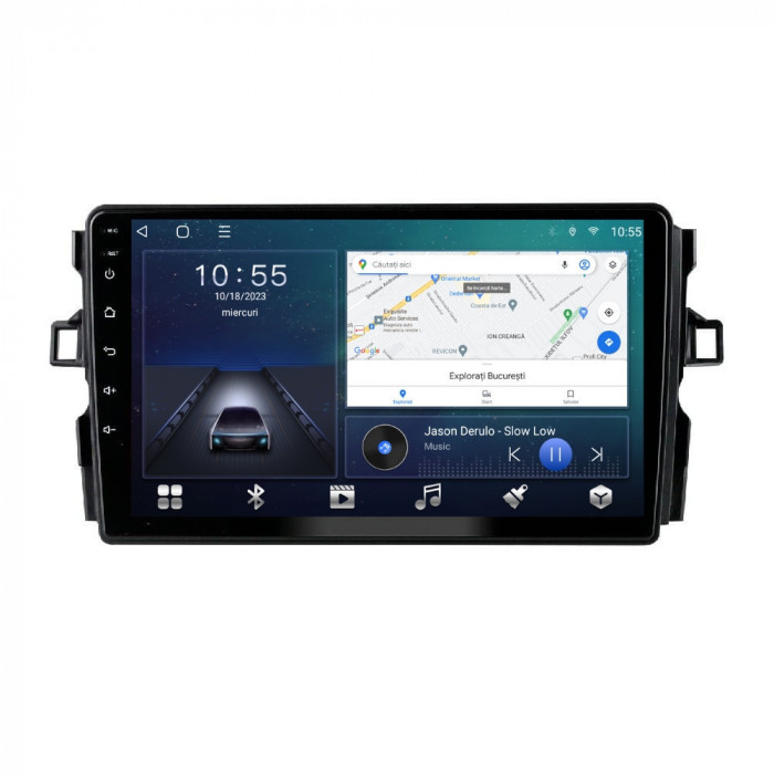 Navigatie dedicata cu Android Toyota Auris 2006 - 2012, 2GB RAM, Radio GPS Dual