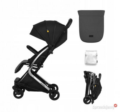 Carucior sport pliabil Skiddou Mikkeli Onyx, ultracompact pentru calatorii, Negru foto