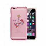 Husa iPhone 6/6S Plus Astrum Butterfly Pink Swarovsk - Protectie Premium, Design Elegant