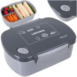 Lunch box Ruhhy 800 ml gri, etans, cu valva pentru abur