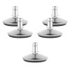 Set 5 Picioare pentru scaun de birou tija 10 mm, Kwmobile, Argintiu/Negru, Otel, 56093.03