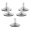 Set 5 Picioare pentru scaun de birou tija 10 mm, Kwmobile, Argintiu/Negru, Otel, 56093.03