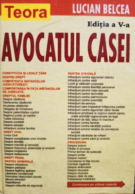 Lucian Belcea - Avocatul casei, editia a V-a (Editia: 2002) foto