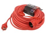 Prelungitor alimentare 25m 16A roșu 3x1,5mm2