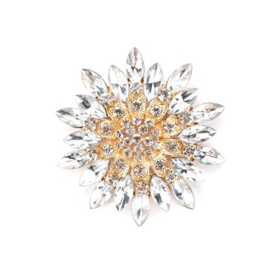 Brosa floare cu cristale foto