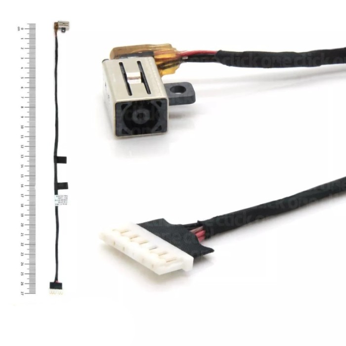 Mufa alimentare Laptop, Dell, Vostro 5468, M3FM1, 0M3FM1, DC30100YD00, BKD50_DC_CABLE, UMA, 27cm