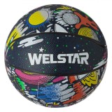 Minge Baschet Copii Welstar Nr. 3 Multicolor, Cauciuc 17.8cm, Minge Baschet Mini, Minge Baschet Copii