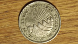 Nicaragua - moneda de colectie - 25 centavos 1964 - mai rara - f frumoasa !, America Centrala si de Sud