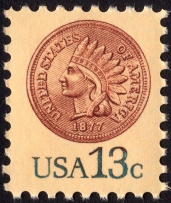 SUA 1978 - Uzual 13c, Indian Head penny, neuzat foto