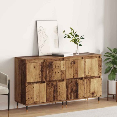 Bufeturi 2 pcs Lemn vechi 120 x 35 x 70 cm Lemn compozit foto