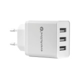 &Icirc;ncărcător AC EverActive 3xUSB 5V / 2.4A (3.4A max)
