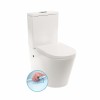 WC Paulo Monobloc, Ceramica Alba, Iesire Dubla (Jos/Spate), Clatire Profunda, Rezervor 3/5L, Capac Soft Close, 37.5x83x62.5 cm