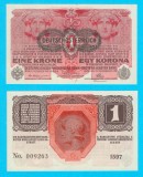 Austria (p#49) 1 Krone 1916 aUNC+ &#039;Republica Germano-Austriacă&#039; serie: 1597 009263