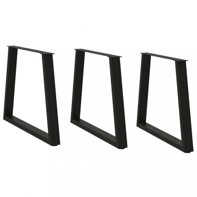 vidaXL Picioare de masă &amp;icirc;n formă de V, 3 buc., negru, 70x (72-73,3) cm, oțel 4012584 foto