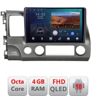 Navigatie Honda Civic Sedan B-044 Android Ecran QLED octa core 4+64 carplay android auto KIT-044+EDT-E310V3 CarStore Technology foto