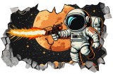 Cumpara ieftin Sticker decorativ Astronaut, Negru, 90 cm, 8091ST-4, Oem