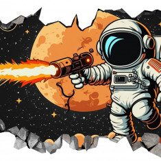 Sticker decorativ Astronaut, Negru, 90 cm, 8091ST-4