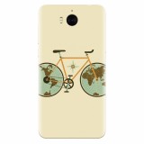 Husa silicon pentru Huawei Y6 2017, Retro Bicycle Illustration