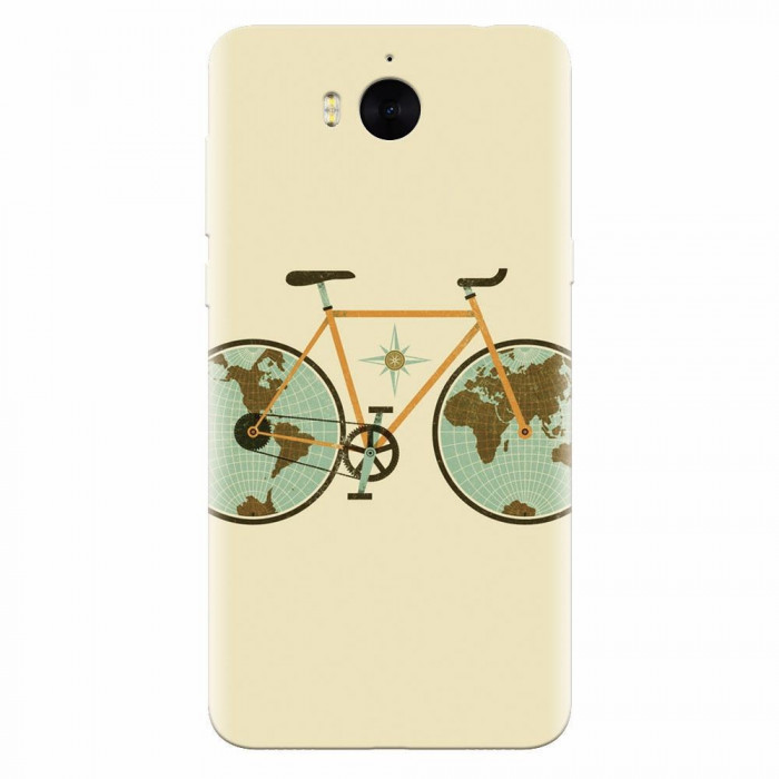 Husa silicon pentru Huawei Y5 2017, Retro Bicycle Illustration