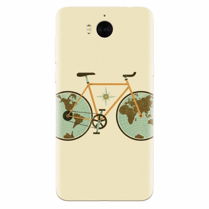 Husa silicon pentru Huawei Y5 2017, Retro Bicycle Illustration