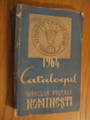 CATALOGUL MARCILOR POSTALE ROMANESTI 1964, 282 + 58 p. + supliment nr. 1/ 1964 foto