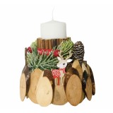 Decoratiune Craciun cu Lumanare, Conuri si Reni, Eventissimi, Multicolor