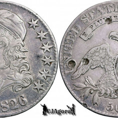 1826, 50 Cents / ½ Dollar - Capped Bust Half Dollar - Statele Unite ale Americii