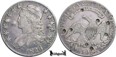 1826, 50 Cents / &amp;frac12; Dollar - Capped Bust Half Dollar - Statele Unite ale Americii foto