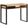 Birou vidaXL Lemn Masiv Mango 100x50x75 cm Maro | Birou Calculator, Mobilier Birou, Design Atemporal, Spatiu Stocare Amplu, Picioare Metalice
