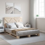 Cumpara ieftin Cadru de pat cu tăblie, 160x200 cm, lemn masiv de pin