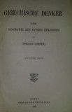 Griechische Denker vol. 2 - Theodor Gomperz prima editie 1902