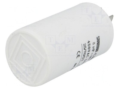Condensator pentru Motoare 8uF 450V &amp;Oslash;35x60mm foto
