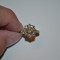 INEL AUR 14K + 15 Diamante = 1.26ct - Model floare - Anglia - Vintage !