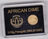Africa - African Dime - aur fin 999,9, 0,1 g, in caseta, exemplar 1